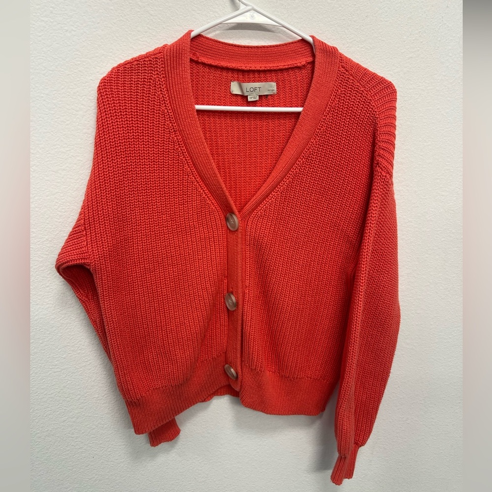 LOFT Cardigan Sweater - Salmon - XS